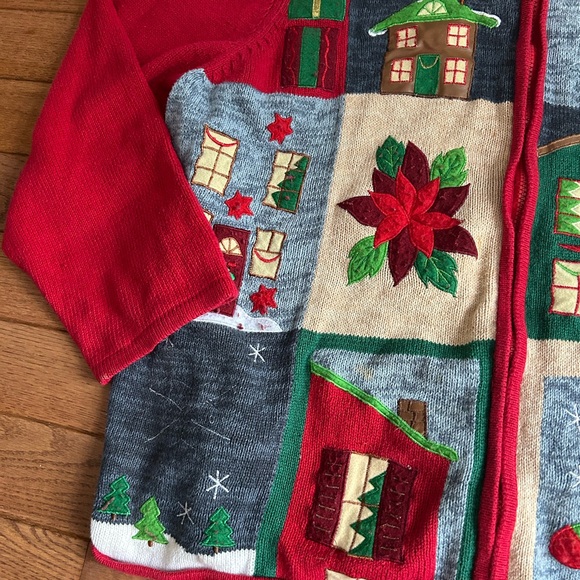 Vintage Christmas patchwork sweater - Picture 3 of 10